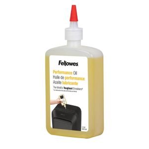 Fellowes Aceite lubricante para destructoras trituradoras de papel, Amarillo, 355 ml