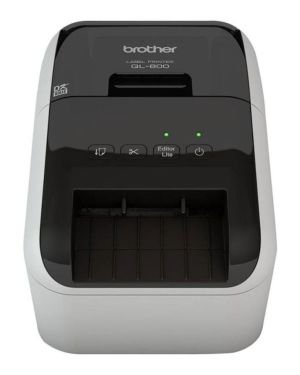 Impresora de Etiquetas Brother QL-800/ Térmica/ Ancho etiqueta 62mm/ USB/ Blanca y Negra