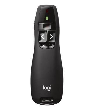 Logitech R400 Presentador Inalámbrico con Receptor USB Compatible con PC, Negro