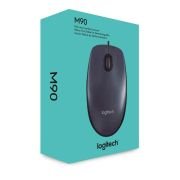 Ratón Logitech M90/ Hasta 1000 DPI/ Gris V2, Ambidiestro, PC, Mac, Portátil, Negro