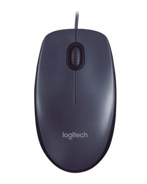 Ratón Logitech M90/ Hasta 1000 DPI/ Gris V2, Ambidiestro, PC, Mac, Portátil, Negro