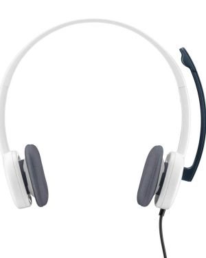 Logitech H150 Auriculares con Cable, Sonido Estéreo con Micrófono Giratorio, Dos Clavijas de Conexión Jack 3,5mm