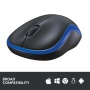 Ratón Inalámbrico Logitech M185/ Hasta 1000 DPI, Ambidiestro, Compatible con PC, Mac, Portátil – Azul