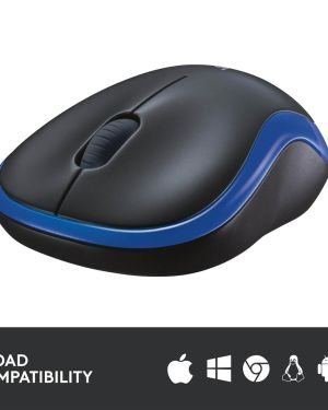 Ratón Inalámbrico Logitech M185/ Hasta 1000 DPI, Ambidiestro, Compatible con PC, Mac, Portátil – Azul