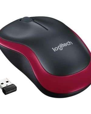 Ratón Inalámbrico Logitech M185/ Hasta 1000 DPI, Ambidiestro, Compatible con PC, Mac, Portátil – Rojo