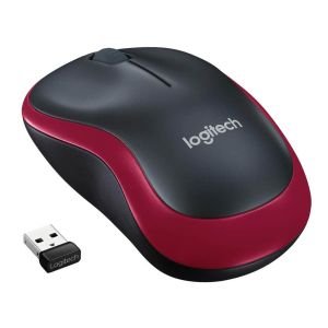 Ratón Inalámbrico Logitech M185/ Hasta 1000 DPI, Ambidiestro, Compatible con PC, Mac, Portátil – Rojo