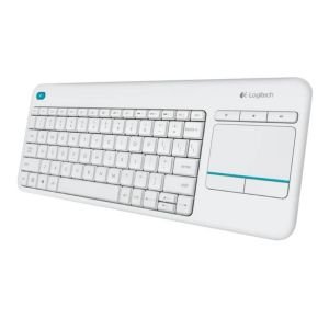 Teclado para Smart TV Logitech Wireless Touch K400 Plus/ Blanco