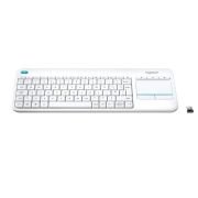 Teclado para Smart TV Logitech Wireless Touch K400 Plus/ Blanco