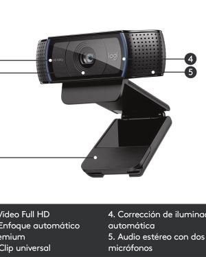 Webcam Logitech HD Pro C920/ 1920 x 1080 Full HD