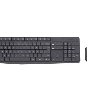 Teclado y Ratón Inalámbricos Logitech MK235 Batería de 3 Años, PC/Portátil, Disposición QWERTY Español – Negro