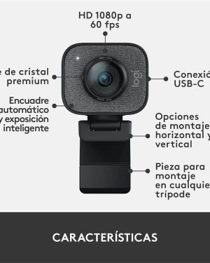 Webcam Logitech StreamCam/ Enfoque Automático/ 1920 x 1080 Full HD/ Negra