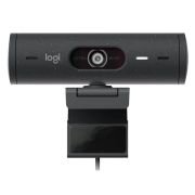 Logitech Brio 500 HD Webcam Ajuste Luz, Reducción Ruido, Cubierta Privacidad Cámara Web, Cable USB-C, Streaming – Grafito