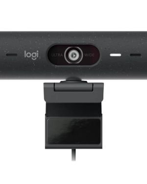 Logitech Brio 500 HD Webcam Ajuste Luz, Reducción Ruido, Cubierta Privacidad Cámara Web, Cable USB-C, Streaming – Grafito