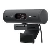 Logitech Brio 500 HD Webcam Ajuste Luz, Reducción Ruido, Cubierta Privacidad Cámara Web, Cable USB-C, Streaming – Grafito