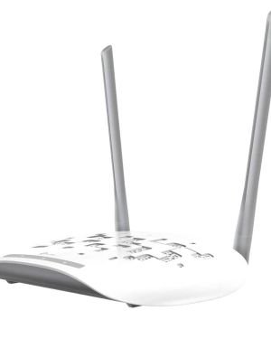 TP-Link Punto de acceso WLAN TL-WA801N de 300 Mbps a 2,4 GHz (cliente, Bridget, repetidor Universal/WDFS), 1 Ethernet de 10/100 Mbps, WPS, dos antenas fijas) blanco