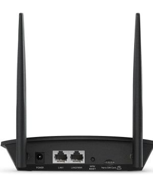 TP-Link TL-MR100, 4G LTE Router (Cat 4), 3G/4G Router speed up to 300Mpbs, MicroSim, Ethernet LAN / WAN port, detachable antenna, Plug&Play