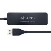 Hub USB 2.0 Aisens A104-0402/ 4xUSB