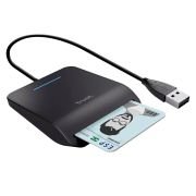 Trust Primo Lector DNI Electrónico USB, 23890 para Mac y Windows – Negro