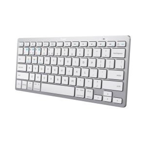 Teclado Compacto Inalámbrico por Bluetooth Trust 24654/ Plata