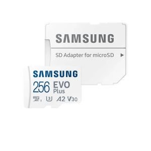 Tarjeta de Memoria Samsung EVO Plus 2023 256GB microSD XC con Adaptador/ Clase 10/ 160MBs