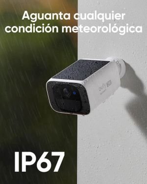 Eufy Security SoloCam S220, Camara Vigilancia WiFi Exterior Solar, 2K Resolución, IP67