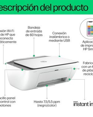 HP DeskJet 2820e – Impresora Multifunción, 3 meses de impresión Instant Ink con HP+