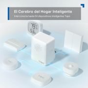 TP-Link Tapo H100 Smart Hub con 19 Tonos, Control Inteligente centralizado Hogar, Enlace a WiFi hasta 64 Dispositivos