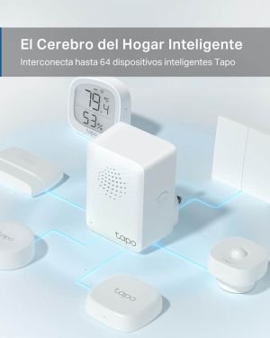 TP-Link Tapo H100 Smart Hub con 19 Tonos, Control Inteligente centralizado Hogar, Enlace a WiFi hasta 64 Dispositivos