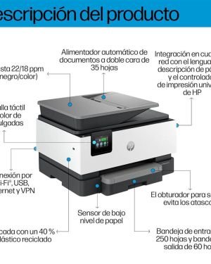 Multifunción HP Officejet Pro 9120b WiFi/ Fax/ Dúplex/ ADF/ Blanca