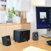 Trust Avora 2.1 – Conjunto de Altavoces con Subwoofer, 18 W para PC, Ordenador, Portátil, Música, Youtube – Negro