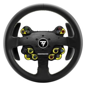 Thrustmaster EVO Racing 32R Leather, Aro de Volante Redondo Forrado en Cuero y Buje Desmontable, para PC, PlayStation 4, PlayStation 5, Xbox, Xbox One