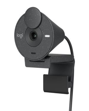 Logitech Brio 300 Full HD Webcam, obturador de privacidad, micrófono con reducción de ruido, USB-C