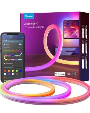 Govee Neon LED Strip Light Eclairage intelligent par bande Transparent Wi-Fi/Bluetooth