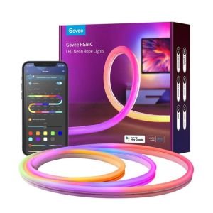 Govee Neon LED Strip Light Eclairage intelligent par bande Transparent Wi-Fi/Bluetooth