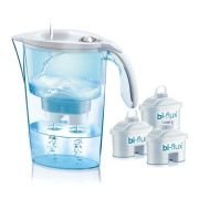 Pack Jarra Filtrante Laica Stream Line/ 2.3L/ Blanca/ Jarra + 3 Filtros BI-FLUX