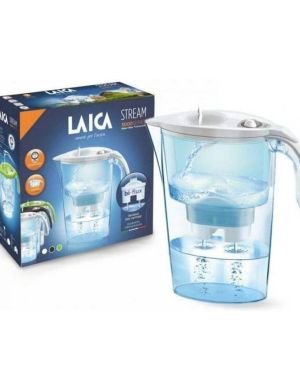 Pack Jarra Filtrante Laica Stream Line/ 2.3L/ Blanca/ Jarra + 3 Filtros BI-FLUX