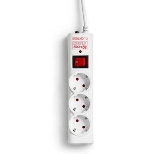 Regleta con interruptor Salicru SPS SAFE 3/ 3 Tomas de corriente/ Cable 1.5m/ Blanca