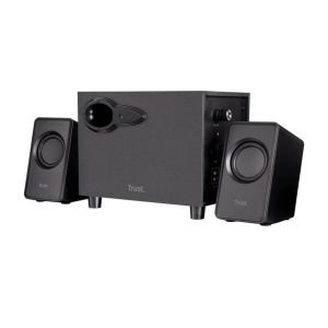 Trust Avora 2.1 – Conjunto de Altavoces con Subwoofer, 18 W para PC, Ordenador, Portátil, Música, Youtube – Negro