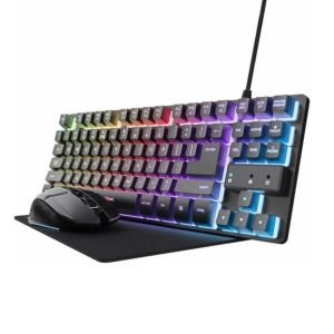 Pack Gaming Trust Gaming GXT 794/ Teclado RGB + Ratón RGB + Alfombrilla