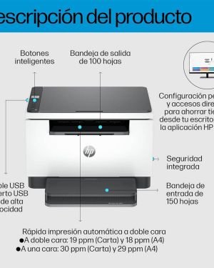 Multifunción Láser Monocromo HP LaserJet M234D/ Dúplex/ Blanca