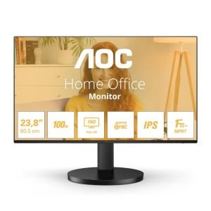 AOC 24B3HA2 – Monitor FHD de 24 Pulgadas, IPS, 100 Hz, 1 ms, Bisel Ultrafino, FlickerFree, Adaptive Sync (1920 x 1080 250 CD/m HDMI 1.4 / DP 1.4)