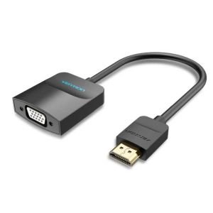 Conversor Vention 42161 HDMI Macho – VGA Hembra – Jack 3.5 Hembra/ 15cm/ Negro