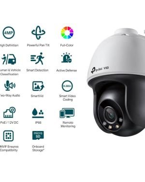 Camara Exterior Ip Wifi Tp-link Vigi C540(4mm) Ip66 4mp H265+ Vision Nocturna Color Poe 360º Deteccion Inteligente