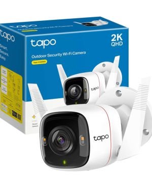 TP-Link Tapo C320WS – Cámara Vigilancia WiFi Exterior/Interior, 2k, QHD 4MP, Visión Nocturna a Color, Notificaciones en Tiempo Real, IP66, Compatible con Alexa, Blanco