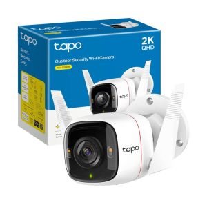 TP-Link Tapo C320WS – Cámara Vigilancia WiFi Exterior/Interior, 2k, QHD 4MP, Visión Nocturna a Color, Notificaciones en Tiempo Real, IP66, Compatible con Alexa, Blanco