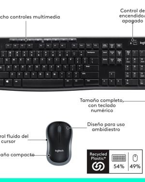 Teclado y Ratón Inalámbricos Logitech Wireless Combo MK270