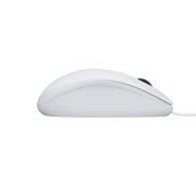 Logitech B100 Ratón con Cable, 3 Botones, Seguimiento Óptico, Ambidiestro, PC/Mac/Portátil/Chromebook – Blanco