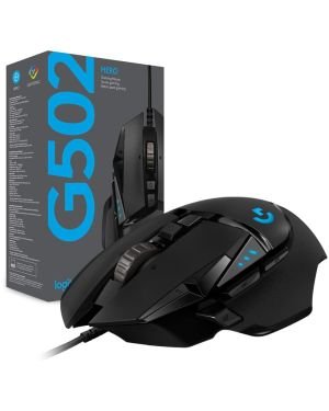 Ratón Gaming Logitech G502 Hero/ Hasta 25600 DPI/ 11 Botones Programables, Memoria Integrada, PC/Mac – Negro