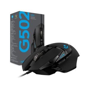 Ratón Gaming Logitech G502 Hero/ Hasta 25600 DPI/ 11 Botones Programables, Memoria Integrada, PC/Mac – Negro