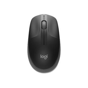 Logitech Ratón Inalámbrico M190, Diseño Curvo Ambidiestro, Batería 18 Meses con Modo Ahorro, Receptor USB, Cursor y Desplazamiento Preciso, Rueda de Desplazamiento Amplio, 1000 DPI Gris